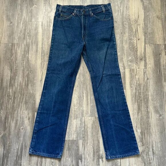 Vintage 80s Levi's 517XX Orange Tab Bootcut Denim Jeans Size 34X33 - Picture 4 of 6